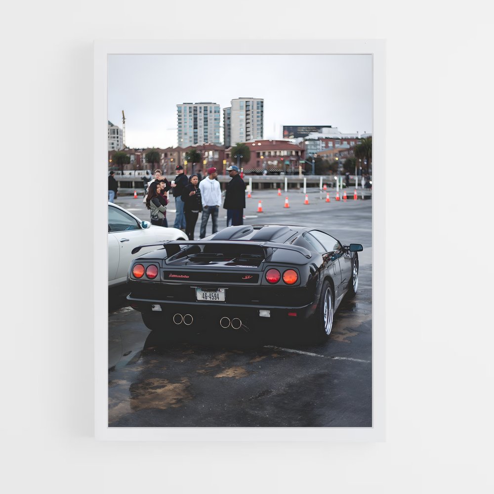 Poster Diablo Noir – affiche Lamborghini (vue 3)